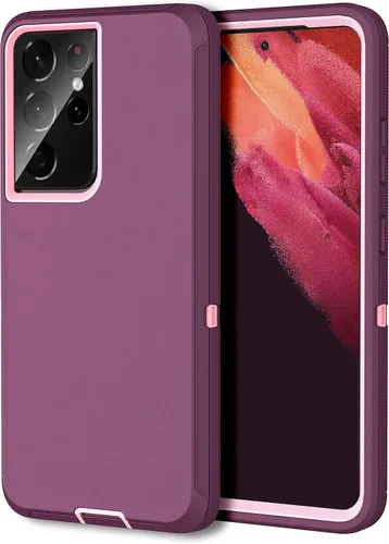 Miniatura 17 de MXX Funda compatible con Galaxy S21 Ultra, funda protectora de cuerpo con parachoques de 3 capas súper resistente y servicio pesado