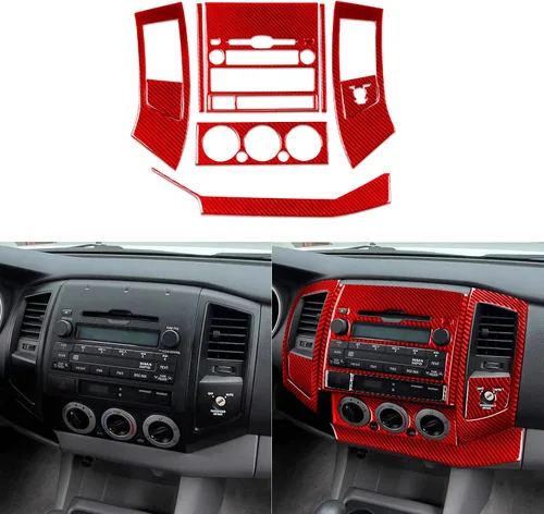 Miniatura 27 de 2 unids velocímetro coche marco ajuste medidor de aceite cubierta tacómetro calcomanía calcomanía odómetro compatible con Toyota Tacoma 2009 2010