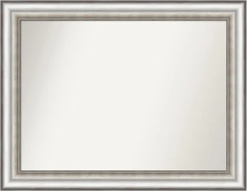 Miniatura 38 de Amanti Art Espejo de baño plateado para sobre el fregadero, 26 x 26 pulgadas, espejo cuadrado de plata antigua, marco de madera tradicional mediano