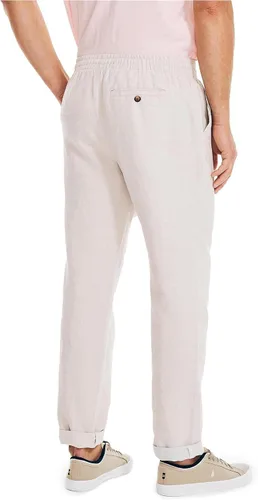 Miniatura 4 de Nautica Pantalón de lino con cordón de ajuste clásico para hombre
