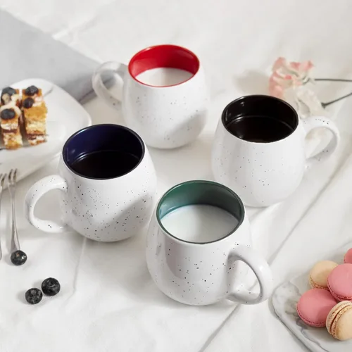 Miniatura 8 de LIFVER Juego de 4 tazas de café de 20 onzas, tazas de café grandes de cerámica con asas para café, té, cacao caliente, tazas de expreso, regalos
