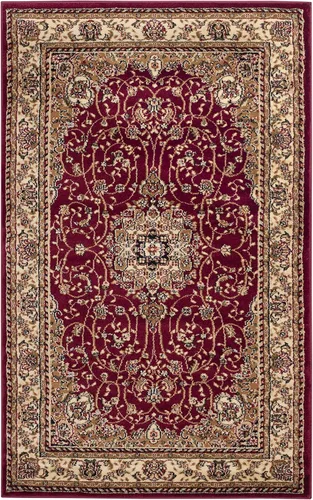 Miniatura 3 de Safavieh colección Lyndhurst LNH329A, tapete tradicional alargado Medallion color negro y marfil, de 2'3" x 12'., Polipropileno, Rojo/marfil