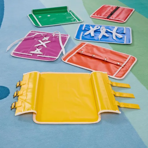 Miniatura 6 de Excelleration - Tablas de habilidades para vestirse, 9 x 12 pulgadas, juego de 6, desarrollo de habilidades motoras finas, juguete STEM, juguete
