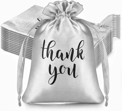 Miniatura 14 de Sieral 50 bolsas de regalo de satén con cordón para joyas, bolsas para dulces para el día de la madre, boda, baby shower, despedida de soltera