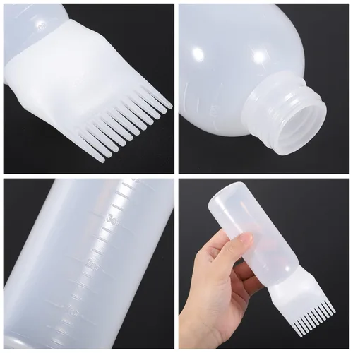Miniatura 5 de Botella aplicadora de peine de raíz Pimoys 6 onzas, paquete de 2 aplicadores de aceite para el cabello, botella aplicadora para tinte de cabello
