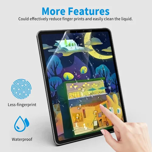 Miniatura 8 de Paperlike - Protector de pantalla para iPad Pro 12.9, poliéster mate, para dibujar, sin reflejos y textura de papel, compatible con Apple Pencil