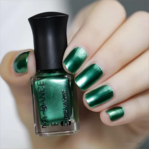 Miniatura 20 de Esmalte de Uñas Dorado Champán con Efecto Espejo Metálico, Laca de Uñas Brillante de Secado Rápido y Larga Duración, Cromo para Manicura DIY