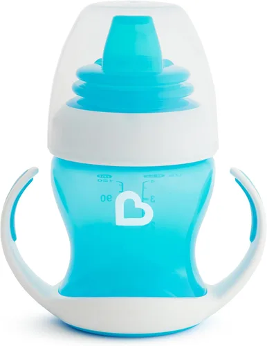 Miniatura 6 de Munchkin® Gentle™ Transition Sippy Trainer Cup, 4 Onzas, Paquete de 2, Azul