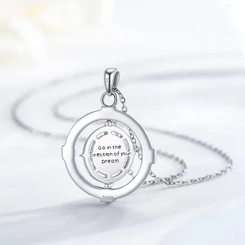 Miniatura 2 de Go in the Direction of Your Dream - Collar de brújula con nudo celta irlandés, colgante de brújula redondo para hombres y mujeres, cristal