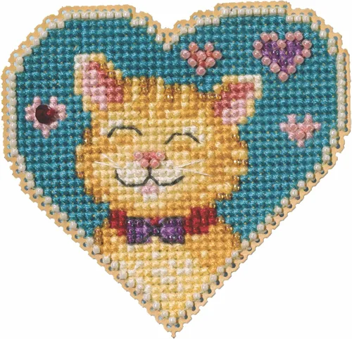 Mill Hill Kit de adorno de punto de cruz con cuentas Kitty Love MH182312 Ramo de primavera 2023