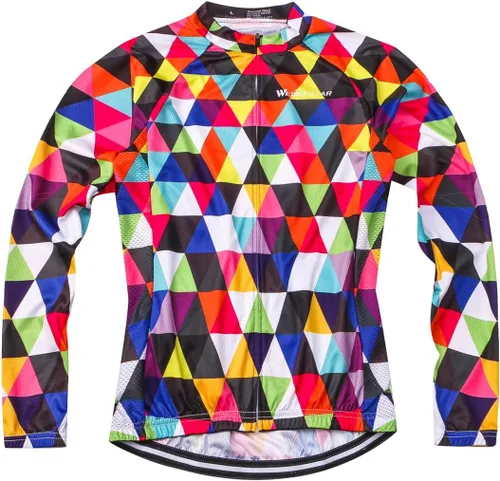 Miniatura 4 de Weimostar Hombre Ciclismo Jersey Manga Corta Bicicleta Ropa Multicolor Diamante
