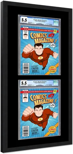 Miniatura 56 de Marco de cómic con paspartú para 8 CGC, CBCS o PGX Graded Comics - Marco de cómic blanco para cómics de 8.125 x 13 pulgadas Marco blanco