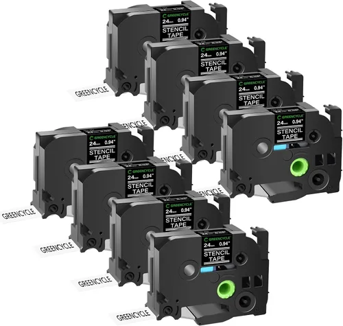 Miniatura 17 de GREENCYCLE Compatible con Brother STE 161 1-1/2" 1.417 in solución móvil Stencil Etch cinta de etiquetas para PT-3600, PT-530, PT-550, PT-9200DX