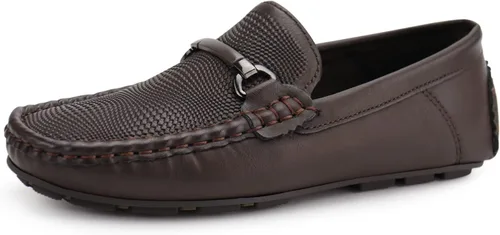 Miniatura 26 de JABASIC Mocasines Penny para niños, estilo casual, sin cordones, zapatos de vestir para niños