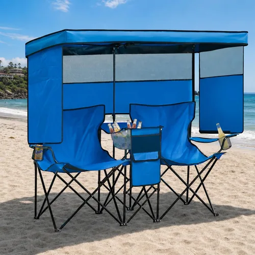 Miniatura 11 de Silla de camping acolchada de gran tamaño con respaldo alto, silla plegable y cómoda, silla de mariposa para adultos, césped, patio al aire libre