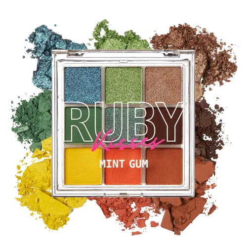 Miniatura 12 de Ruby Kisses Paleta de sombras de ojos altamente pigmentado maquillaje de ojos 9 tonos mate brillante paleta de sombra de ojos metálica, maquillaje