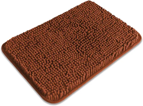 Miniatura 170 de Alfombra de baño pequeña de 12 x 18 pulgadas, lavable y absorbente, antideslizante, alfombra de baño de felpilla gruesa y suave para baño, ducha