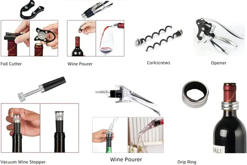 Miniatura 3 de Abridor de vino, Abridor de botellas de vino, Accesorios de vino Aireador Kit de abridor de vino, Juego de sacacorchos de vino tinto con estuche