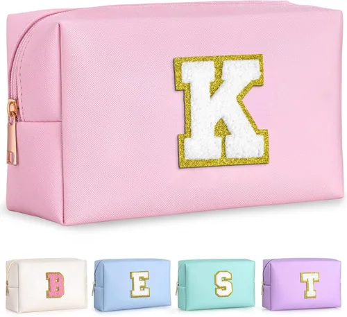 Miniatura 174 de TOPEAST - Bolso de maquillaje para mujer, G Blanco nacarado-rosa