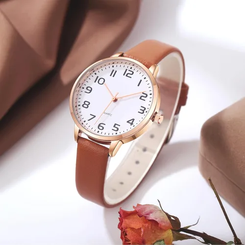 Miniatura 3 de IBSO Relojes de pulsera para mujer, correa de malla de cuero, caja redonda, analógico, moda