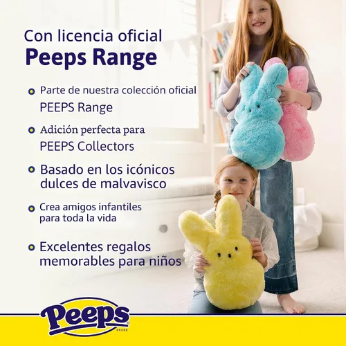Miniatura 2 de Animal Adventure Peeps 4" Juguete de peluche de conejo Palm Pet coleccionable Azul