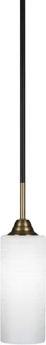 Miniatura 242 de Toltec Lighting Paramount - Mini colgante de 1 luz en acabado negro mate con cristal de arte perla de 7 pulgadas y estilo negro