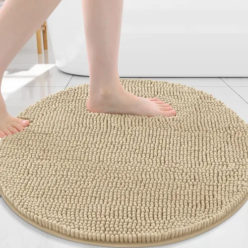 Miniatura 29 de Arotive Alfombras de baño de felpilla extrasuaves y absorbentes, de 24 x 16 pulgadas, lavables a máquina, parte trasera de goma antideslizante