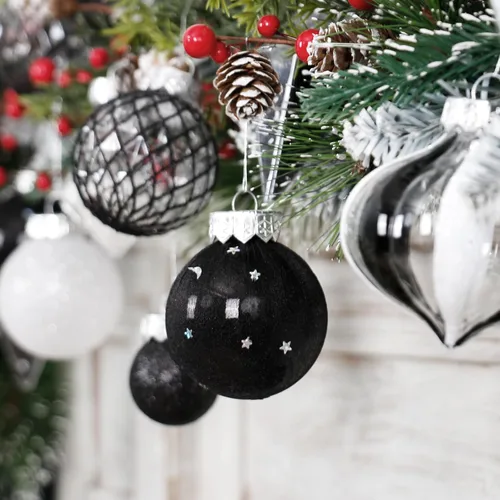 Miniatura 7 de Juego de Adornos de Bolas de Navidad, 34 piezas de adornos de Navidad de plástico transparente irrompibles para decoración colgante del árbol