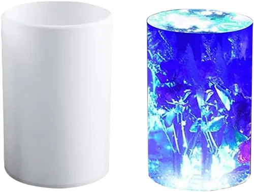 Miniatura 10 de Katutude Moldes de vela cilíndrica, molde de vela de silicona de pilar 3D, moldes de resina epoxi para velas perfumadas de bricolaje, jabón hecho a