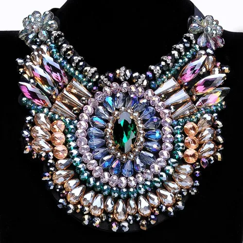 Miniatura 3 de Collar de cristal con estrás, gargantilla gruesa, collar con colgante, collar de moda para mujer