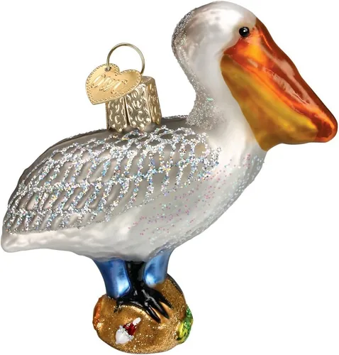 Miniatura 8 de Old World Christmas Adorno de cristal soplado de codorniz para árbol de Navidad, decoración navideña artesanal, colección de observadores de aves