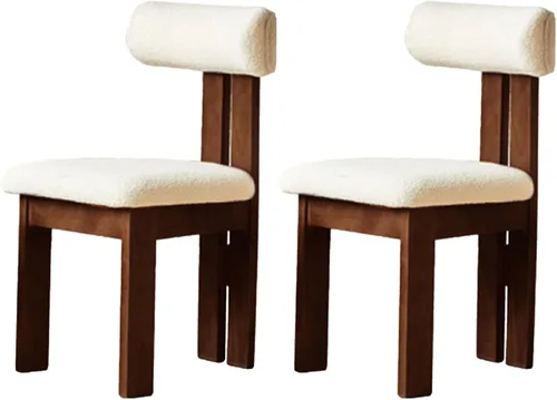 Miniatura 10 de Sillas de comedor modernas tapizadas, sillas de cocina con marco de madera maciza, silla de sala de estar, cómodo soporte de respaldo alto para sala