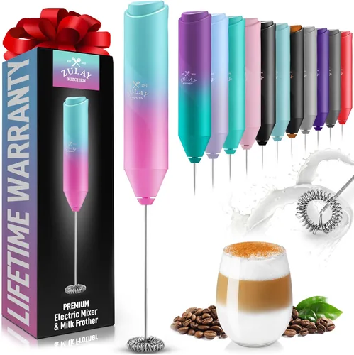 Miniatura 84 de Zulay Kitchen - Batidor eléctrico de mano para café, lattes, capuchinos, matcha y chocolate caliente, mezclador portátil para bebidas, accesorio