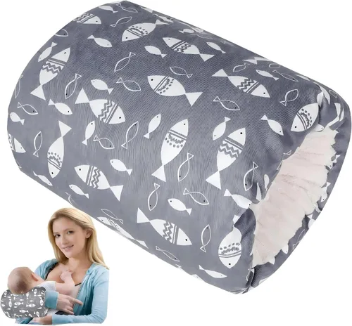Miniatura 11 de Almohada de brazo de lactancia para bebé, almohadas de brazo de lactancia para lactancia materna, algodón suave para recién nacidos, más apoyo