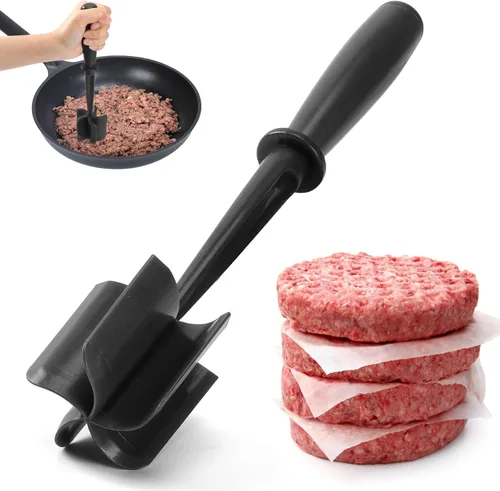 CUNSENR Picador de carne de alta calidad, herramienta trituradora de carne molida de 5 cuchillas curvas, trituradora de carne de nailon resistente