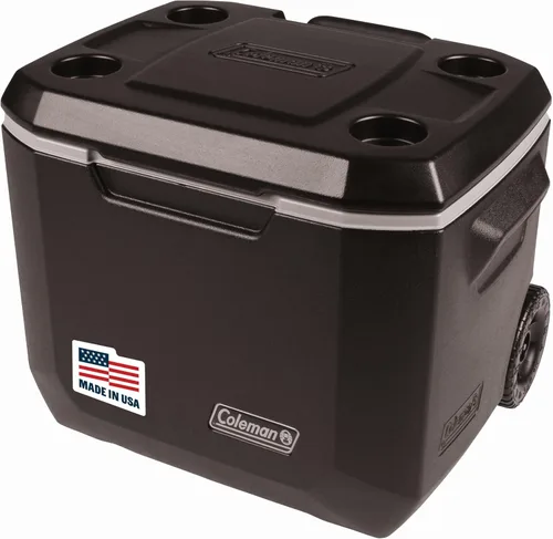 Coleman Xtreme 50qt, enfriador rodante con ruedas, aislamiento de pared extra mantiene el hielo hasta 5 días, hielera portátil con ruedas