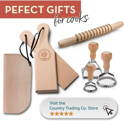 Miniatura 6 de Kit de tabla de ñoquis y paletas de mantequilla con libro de recetas Regalo de máquina de pasta para cocineros Sea un experto en batir