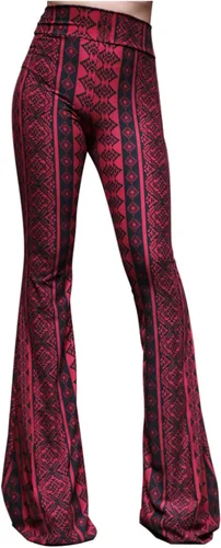 Miniatura 94 de ShopMyTrend - Pantalones de yoga largos con piernas anchas y acampanadas estilo palazzo, con cintura alta, para mujer
