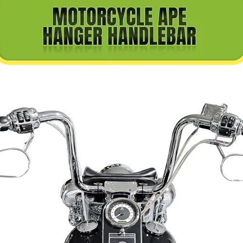 Miniatura 2 de Green-L 1 1/4" Manillar Ape Hanger de 12" de elevación para Harley Sportster XL883 XL1200 Softail FLST FXST, motocicleta personalizada de 1.25