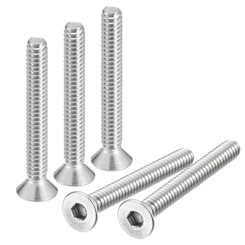 Miniatura 9 de Uxcell tornillos de cabeza avellanada plana #8-32x1-1/2, 10 unidades de tornillos de cabeza plana con rosca completa de acero inoxidable 304