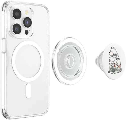 Miniatura 4 de Mama Bear Wildflower Vintage Retro PopSockets MagSafe PopGrip para iPhone