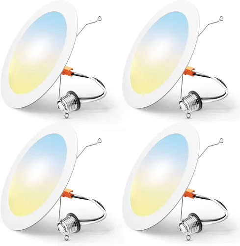Miniatura 12 de FREELICHT Paquete de 24 unidades de iluminación LED empotrada de 4 pulgadas, 5CCT seleccionable, luces LED de lata planas regulables, 7W, 700LM, ETL