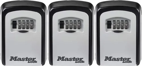 Master Lock Set Your Own 5401EC - Caja de seguridad para montaje en pared, capacidad para 5 llaves, color negro 5401EC (paquete de 3)