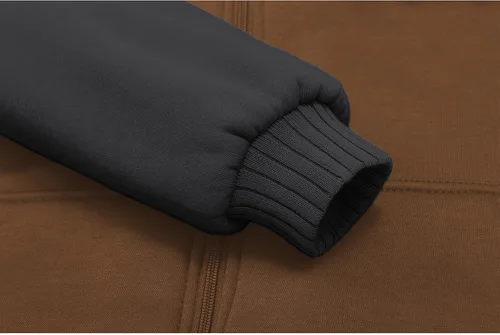 Miniatura 80 de GEEK LIGHTING Sudadera con capucha y cremallera para hombre, forro polar, chaqueta gruesa con capucha para invierno, cálida sudadera atlética