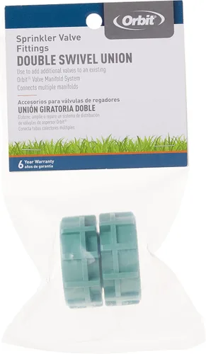 Miniatura 4 de Orbit 57184 Acoplador giratorio de doble unión verde resistente (paquete de 2)