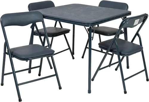 Miniatura 32 de Flash Furniture Mindy Kids - Juego de mesa y sillas cuadradas plegables de 5 piezas para guardería y aulas, juego de mesa de actividades y sillas