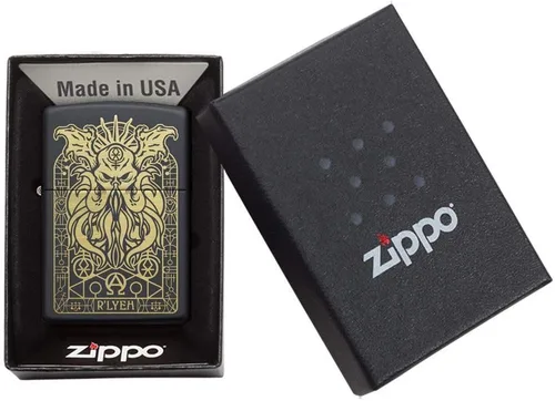 Miniatura 6 de Zippo Encendedores náuticos Diseño de monstruo negro mate