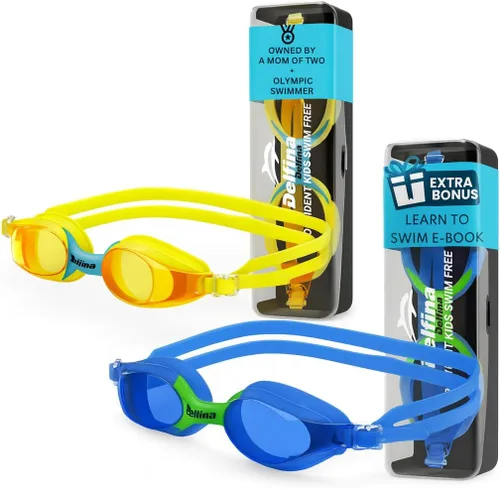 Miniatura 9 de Delfina Gafas de natación para niños de 2 a 7 años, cómodas, sin fugas, antivaho para niños para nadar Azul
