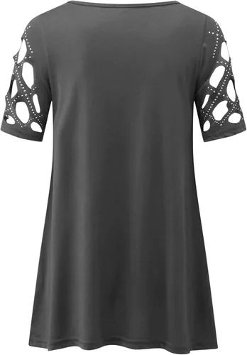 Miniatura 3 de Women's Top T Shirt Short Sleeve Casual Summer Outdoors Blouse Women Outer Wear Heart Print Tees & Blouses Tank Tunic Top