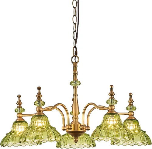 Miniatura 10 de HDDFL Candelabro de 3 luces, lámpara moderna colgante para comedor, entrada, sala de estar, dormitorio, cocina, marrón y latón